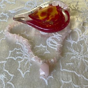 Pink Stone Chip Necklace Fashion Jewelry